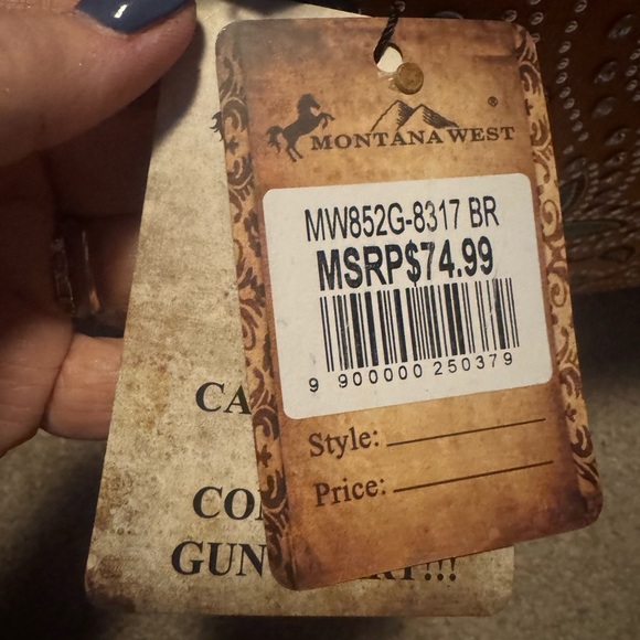 Montana West Embroidered & Rhinestone Embellished Purse w/Snake Accent - New - Picture 7 of 7